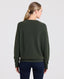 Merino Wool Cashmere Blend V Neck Jumper, Forest Green | Really Wild Clothing | Studio Model Back