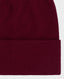 Sophie Stanbury Lambswool Plain Beanie, Burgundy | Really Wild Clothing | Detail