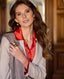 Beatrice Liberty Silk Satin Collar Shirt, Red | Really Wild Clothing | Campaign 3