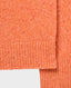 Wool Cashmere Blend Fleck V Neck Jumper, Orange | Really Wild Clothing | Detail