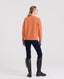 Wool Cashmere Blend Fleck V Neck Jumper, Orange | Really Wild Clothing | Studio Model Back