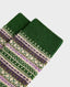 Fair Isle Casual Ankle Socks, Ivy Green | Really Wild Clothing | Detail