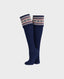 Lady Fair Isle Long Socks, Navy | Really Wild Clothing | Flat Lay