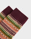 Fair Isle Casual Ankle Socks, Mulberry | Really Wild Clothing | 