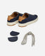 VYN Suede Trainers, Navy | Really Wild Clothing | Heels and Laces