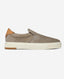 VYN Suede Slip On Trainers, Light Grey | Really Wild Clothing | Side Image