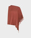 Lambswool Poncho, Red | Really Wild Clothing | Flat Lay