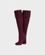 Lady Rannoch Long Socks, Mulberry | Really Wild Clothing | Flat Lay