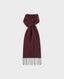 Herringbone Cashmere Scarf, Burgundy | Really Wild Clothing | Flat Lay