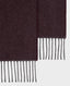 Herringbone Cashmere Scarf, Mulberry| Really Wild Clothing | Detail