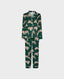 Zola Long Pyjama Set, Green Tiger | Really Wild Clothing | Flat Lay