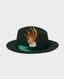 Huntingdon Fedora, Racing Green | Really Wild Clothing | Side