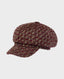 Tweed Baker Boys Hat, Damson Cream Fleck | Really Wild Clothing | Front