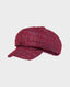 Tweed Baker Boys Hat, Red Mauve | Really Wild Clothing | Front