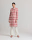 Lady Check Wool Coat Pink Cream