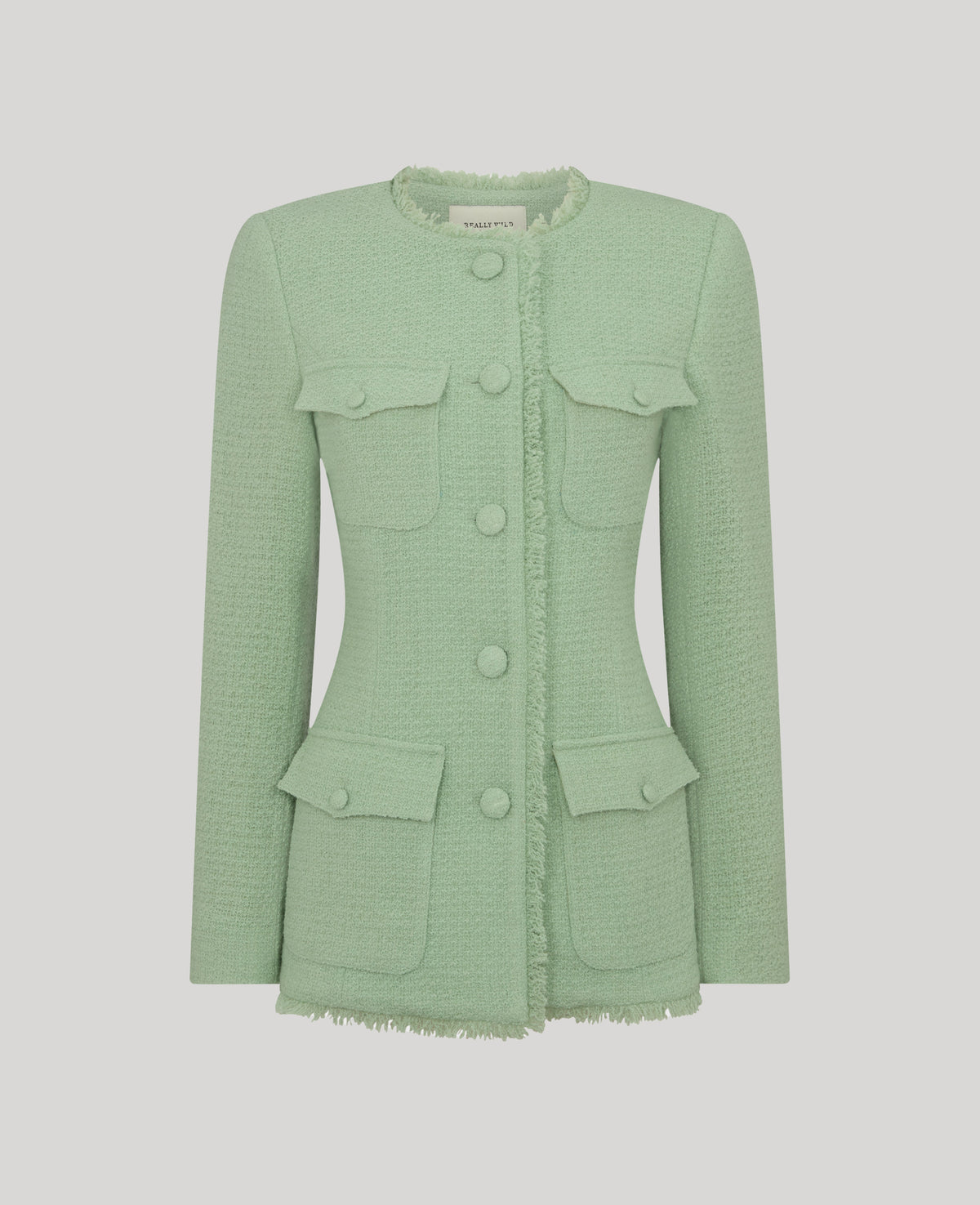 Gabrielle Wool Boucle Jacket Longline
