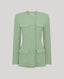 Gabrielle Wool Boucle Jacket Longline In Green