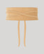 Suede Cummerbund in nudeâ€”a 100% calf suede accessory designed to luxuriously accentuate the waistline, offering both practicality and style. Product shot front view.