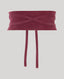 Suede Cummerbund in Aubergine