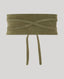 Suede Cummerbund in Dark Olive