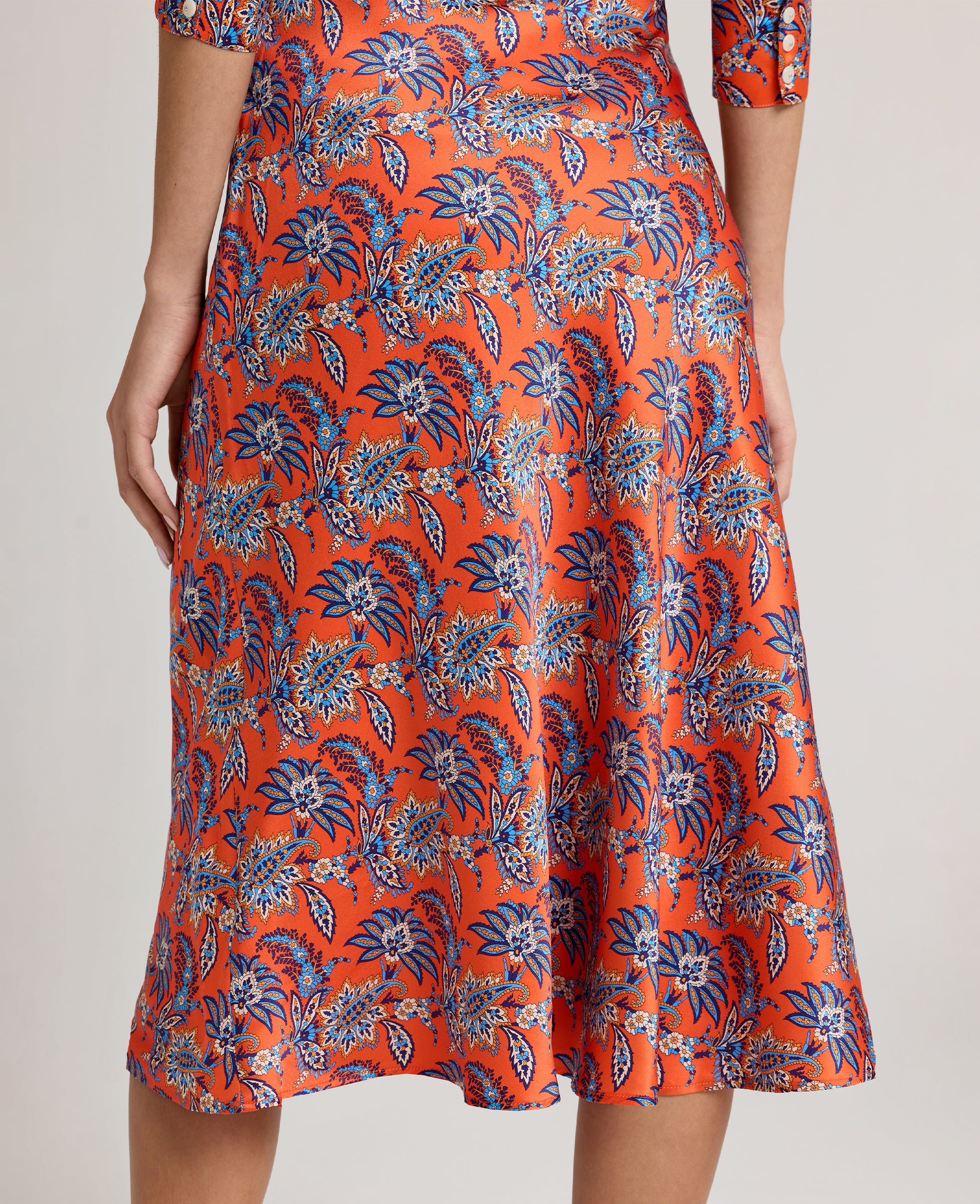 Sidney Paisley Midi Slip Silk Skirt – Really Wild Clothing Company