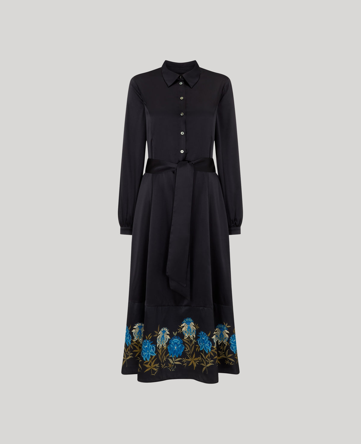 Juliette Floral Silk Shirt Dress