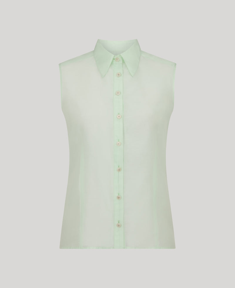 Eva Sleeveless Collared Shirt