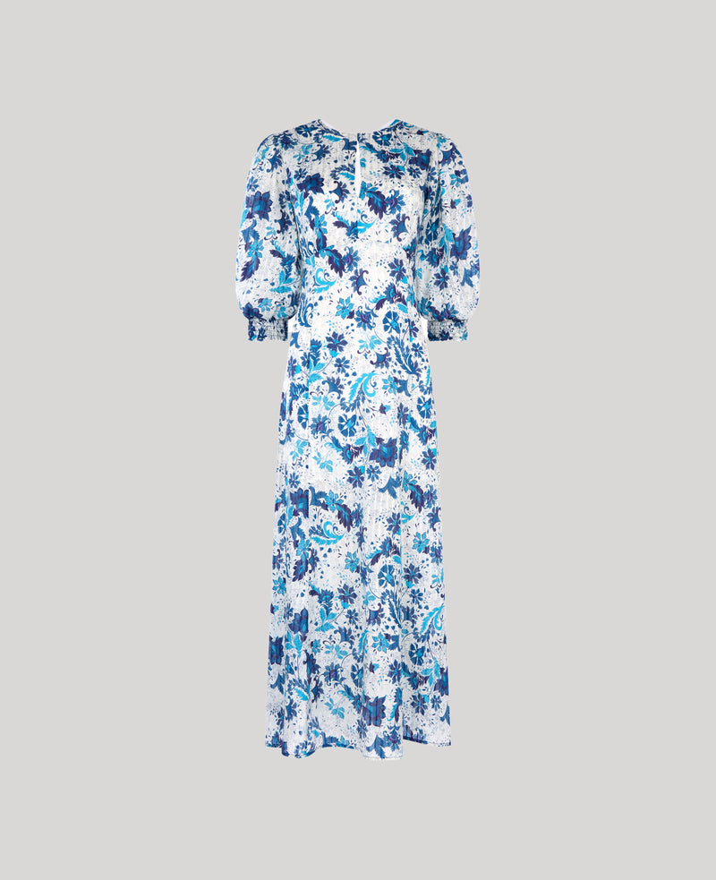 Ivy Silk Cotton Tea Dress
