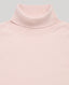 Close-up the Sharon Roll Neck Tank In Blush, a fine gauge sleeveless knit with a roll neck. 