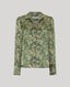Oak Print Silk Open Neck Shirt