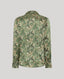 Oak Print Silk Open Neck Shirt