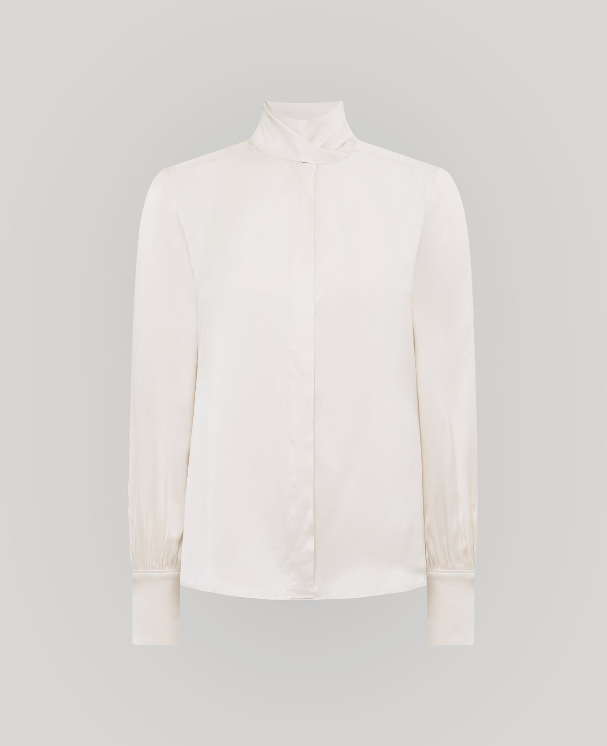 Cliveden Silk Fixed Tie Neck Blouse