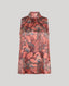 Peacock Silk Tie Neck Blouse