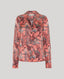 Peacock Silk Open Neck Shirt