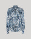 Peacock Silk Fixed Tie Neck Blouse