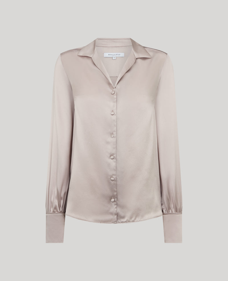 Daphne Silk Open Neck Shirt