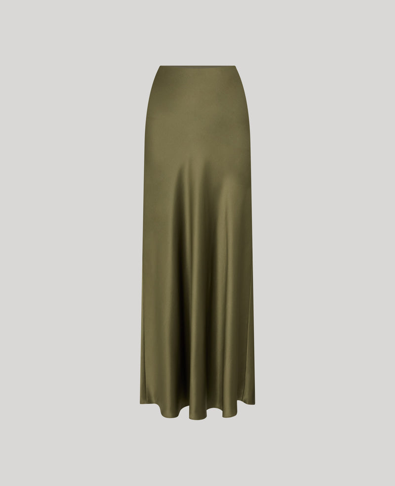 Blaire Silk Satin Maxi Skirt