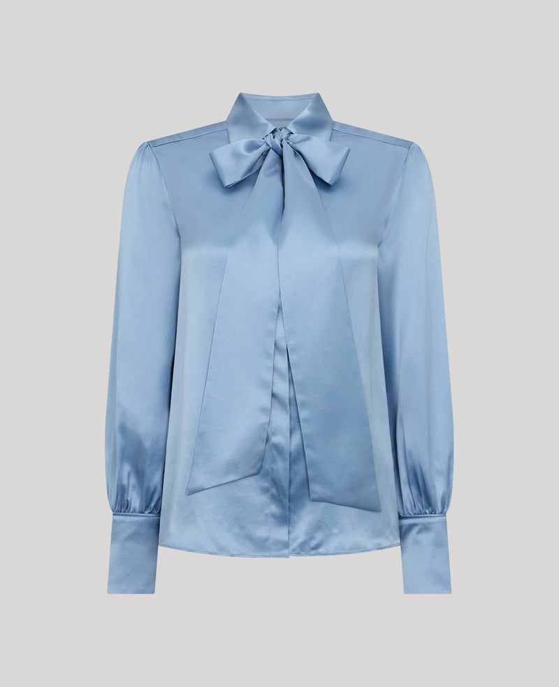 Glyndebourne Silk Detachable Tie Neck Blouse