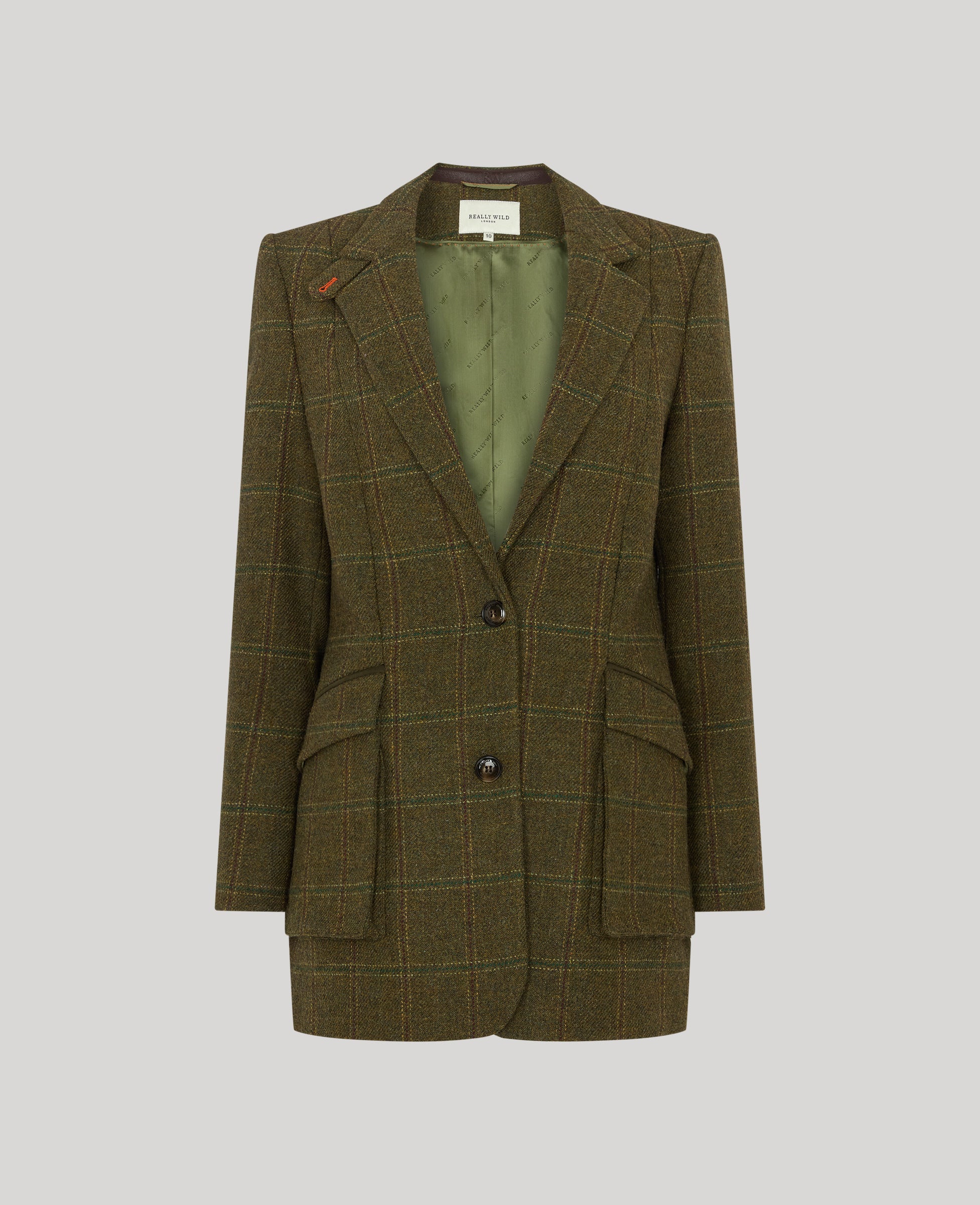 Blenheim Tweed Country Jacket - Moss Green Check | Really Wild