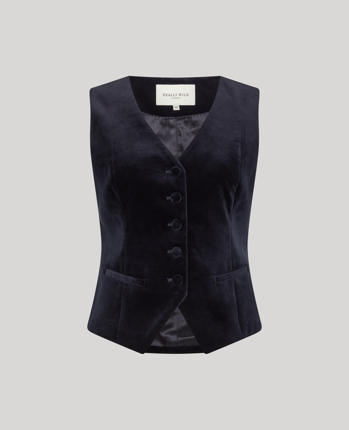 Mayfair Velvet Waistcoat - Midnight Blue | Really Wild