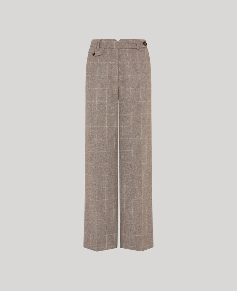 Highclere Wool Wide Leg Trousers