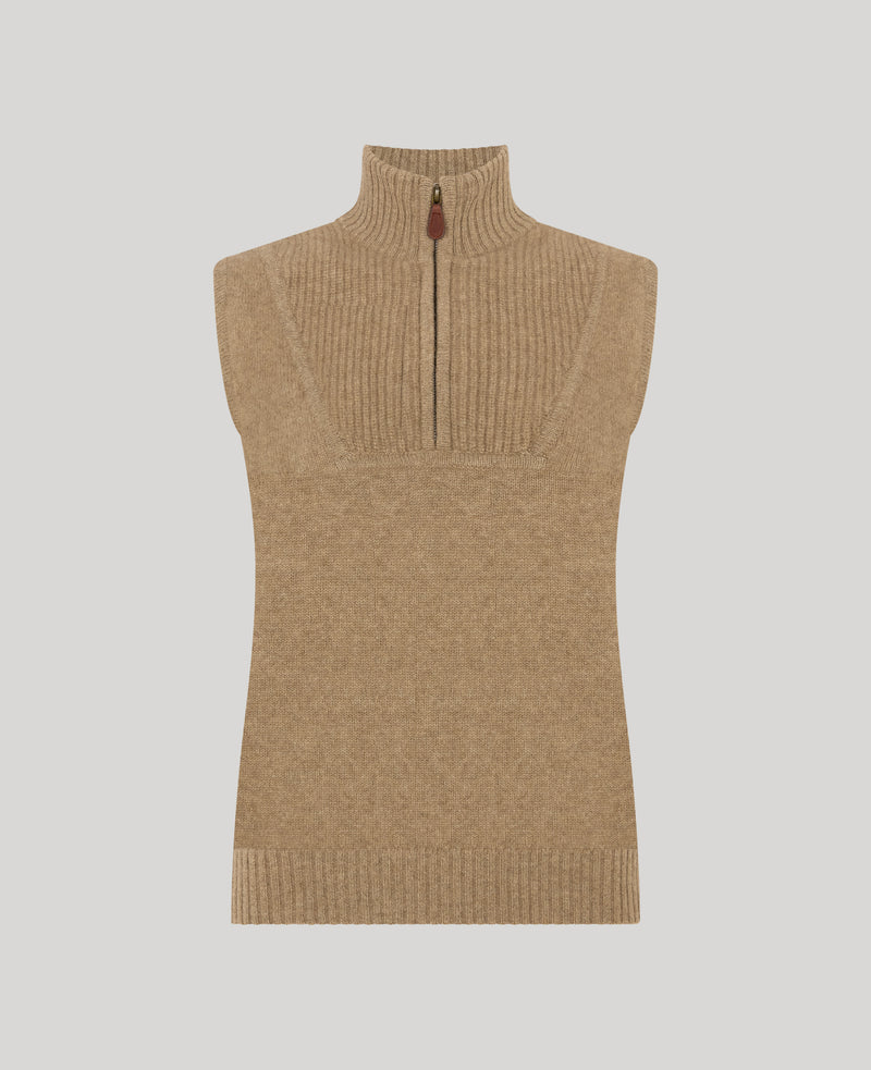 Madeline Cashmere Zip Up Tank