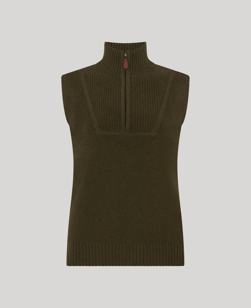 Madeline Cashmere Zip Up Tank