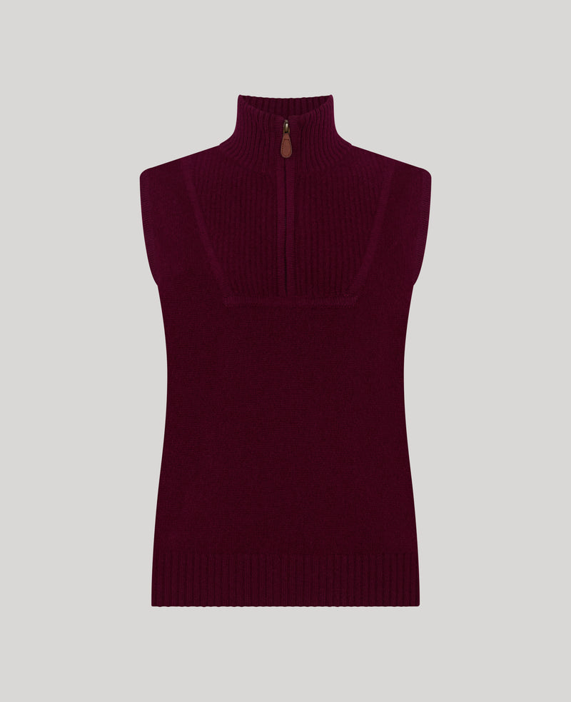 Madeline Cashmere Zip Up Tank