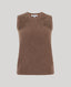 Kinalba Lambswool Crew Neck Tank with Alcantara Patches