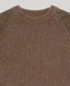 Lambswool Ribbed Round Neck Sweater with Alcantara Patches
