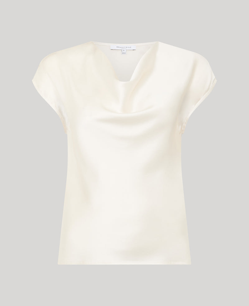 Chester Silk Cowl Neck Blouse