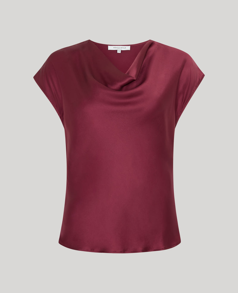 Chester Silk Cowl Neck Blouse