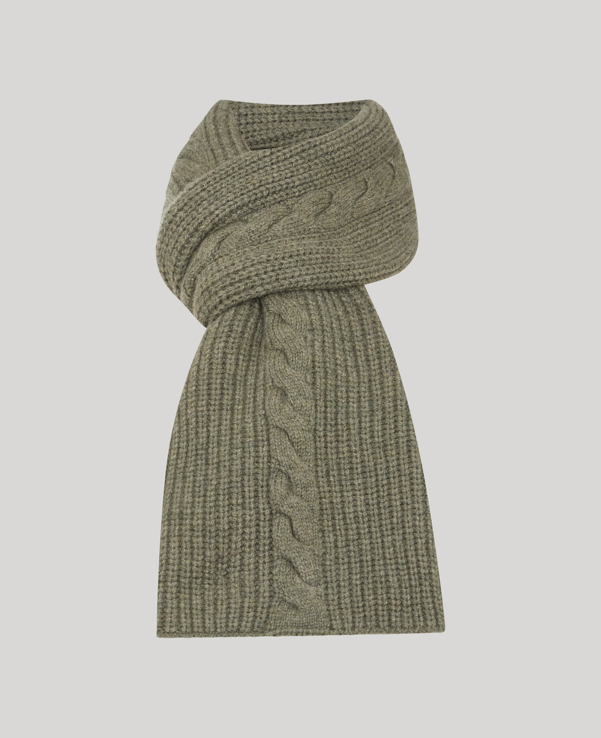 RW Lambswool Cable Knit Scarf