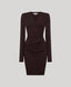 Flori Long Sleeve Jersey Wrap Dress